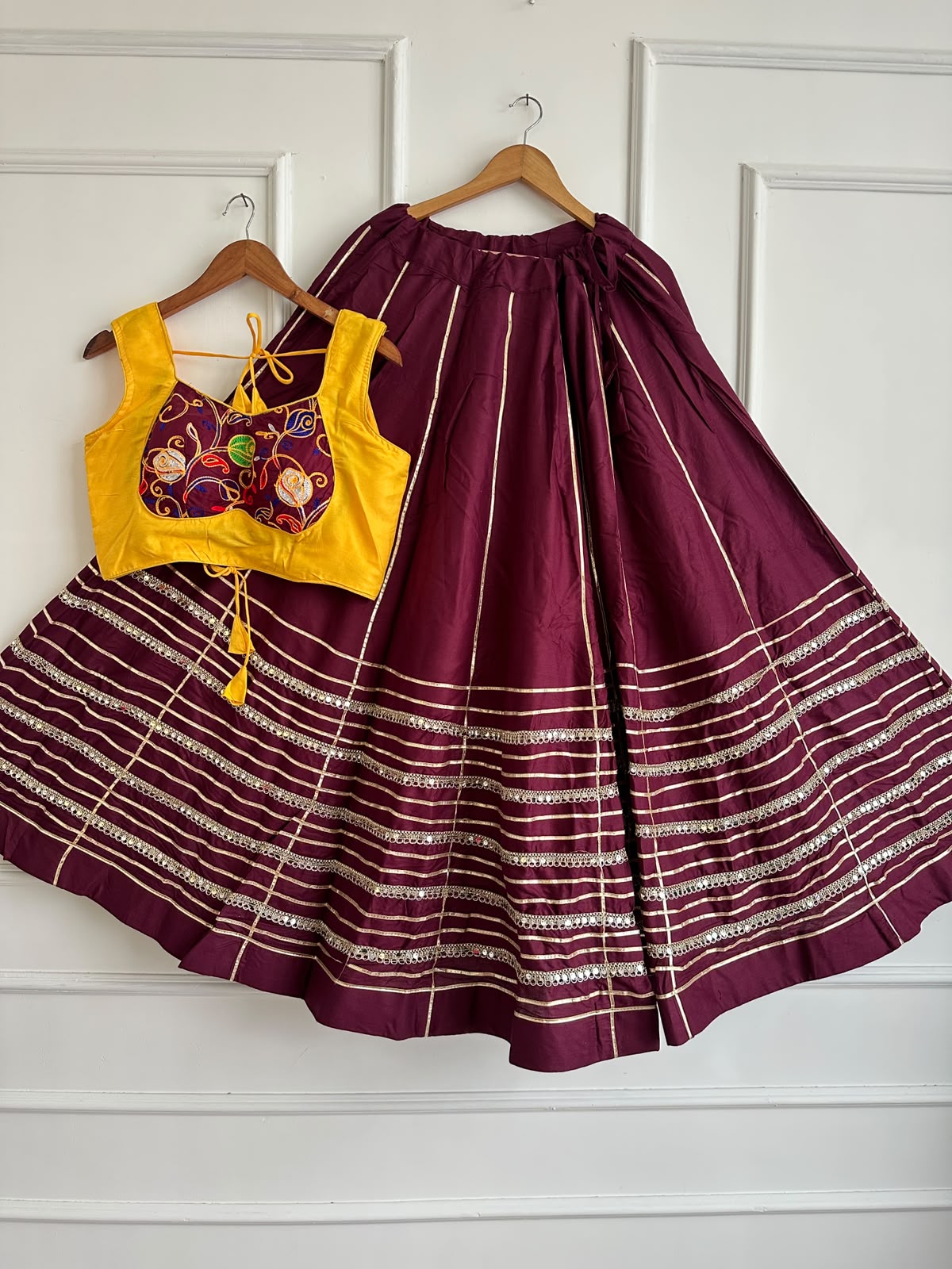 Chaniya Choli Golden Mirror Pure Rayon Silk Lehenga Choli - view 2