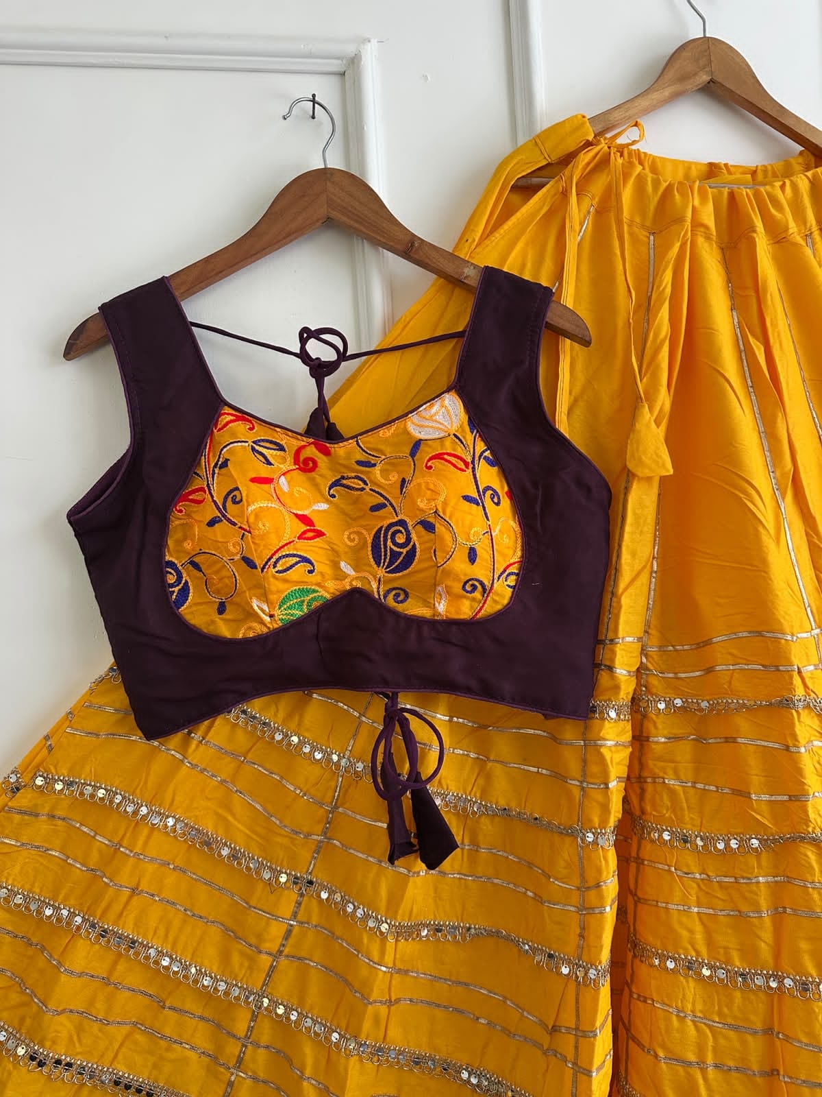 Chaniya Choli Golden Mirror Pure Rayon Silk Lehenga Choli - view 4