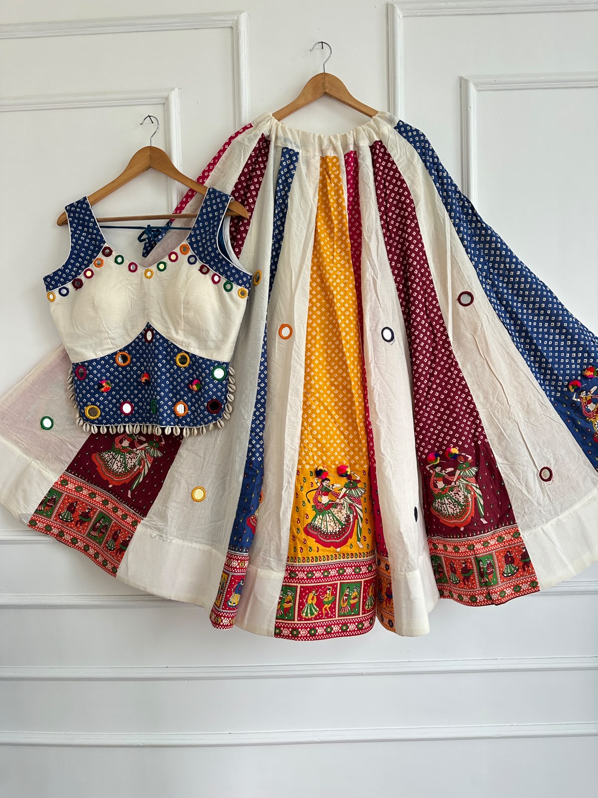 Chaniyacholi Pure Ajrakh Cotton Lehenga Choli - view 2