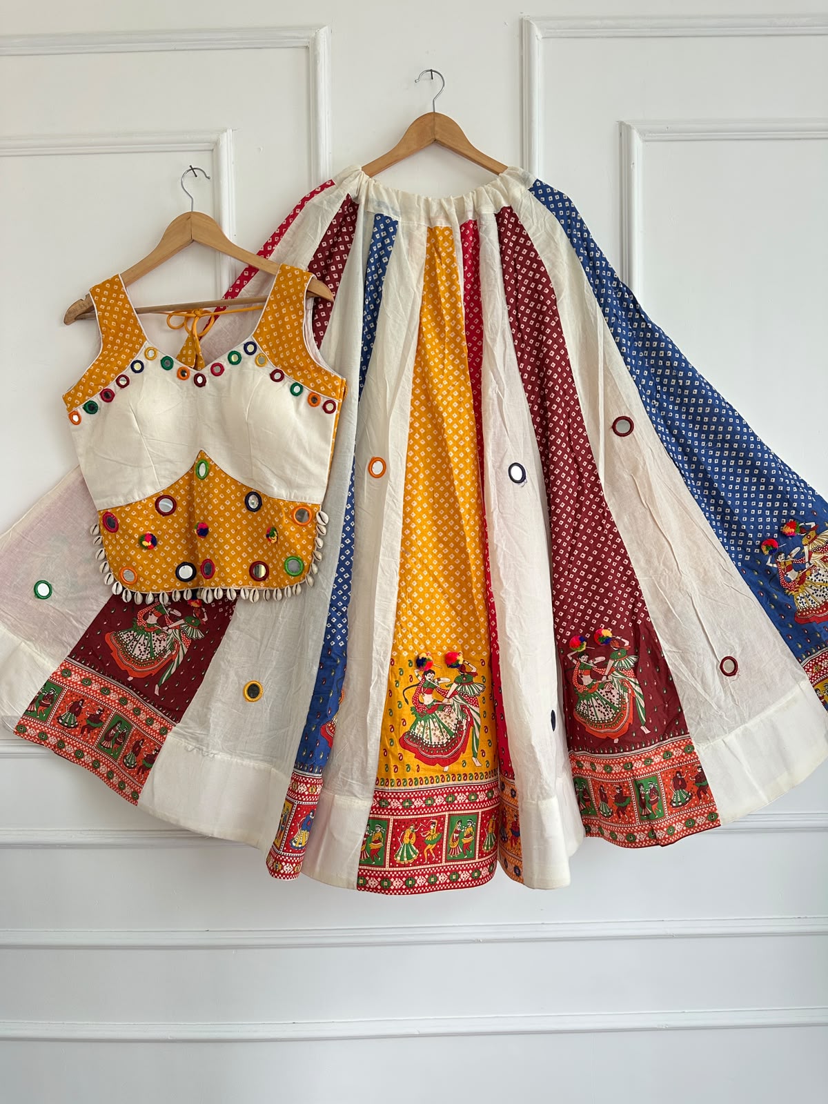 Chaniyacholi Pure Ajrakh Cotton Lehenga Choli - view 5