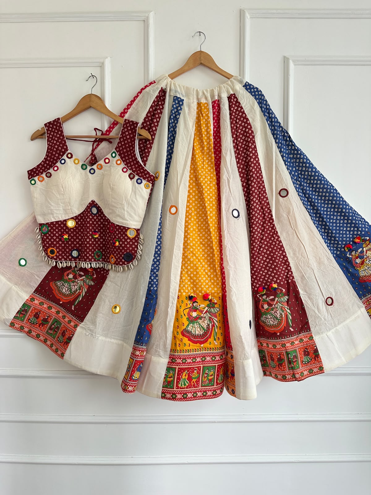 Chaniyacholi Pure Ajrakh Cotton Lehenga Choli - view 6