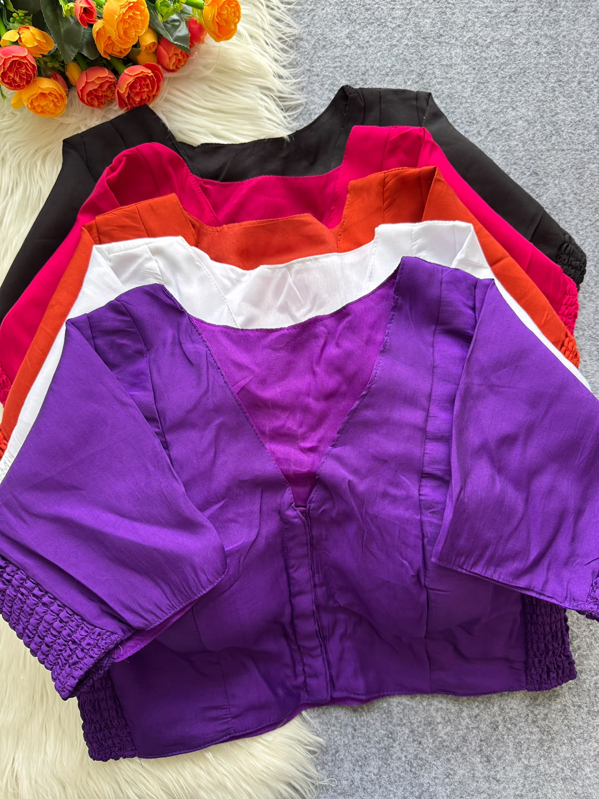 Design Number 2608 Pure Roman Silk Blouse - view 7