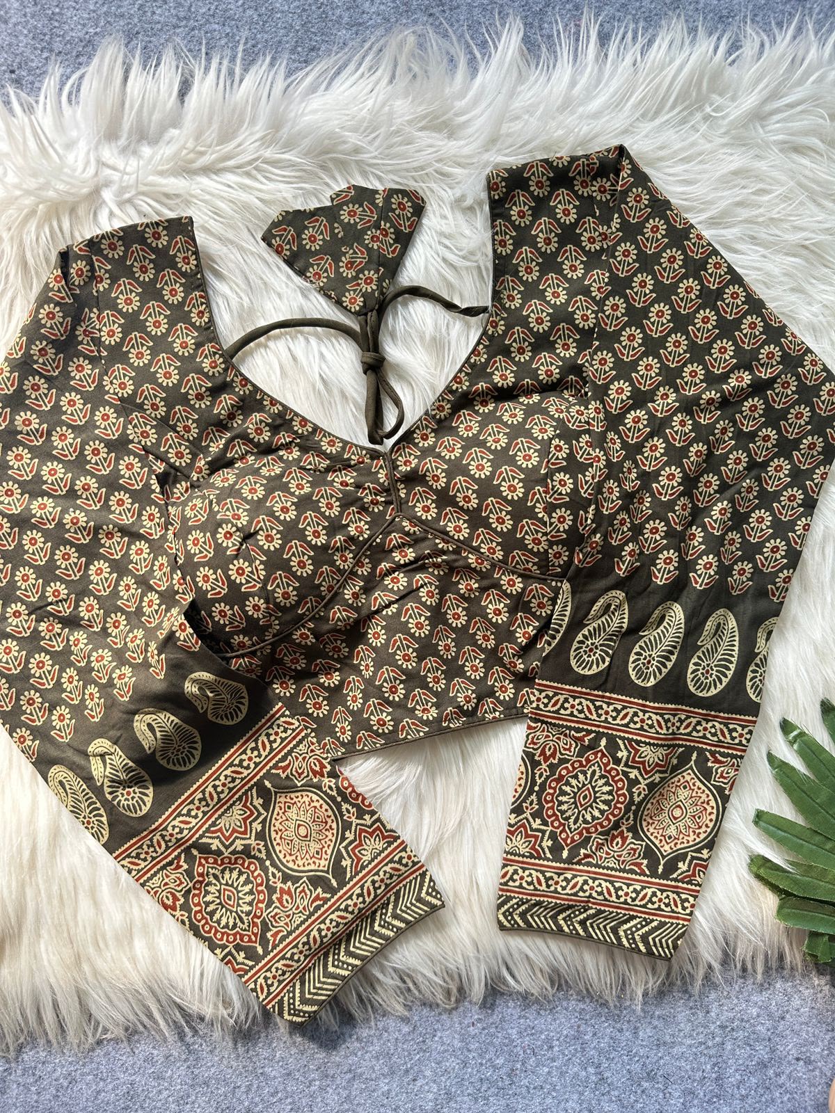 Design Number 2614 Ajrakh Cotton Galaxy Blouse - view 10