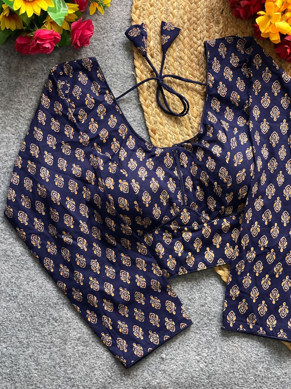 Design Number 2614 Ajrakh Cotton Galaxy Blouse - view 12