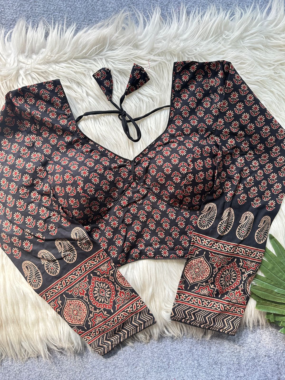 Design Number 2614 Ajrakh Cotton Galaxy Blouse - view 13