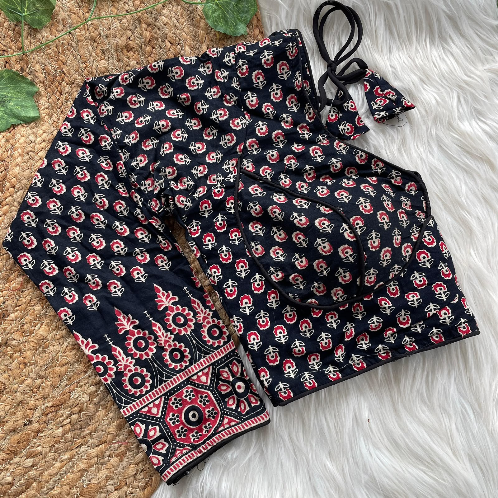 Design Number 2614 Ajrakh Cotton Galaxy Blouse - view 2