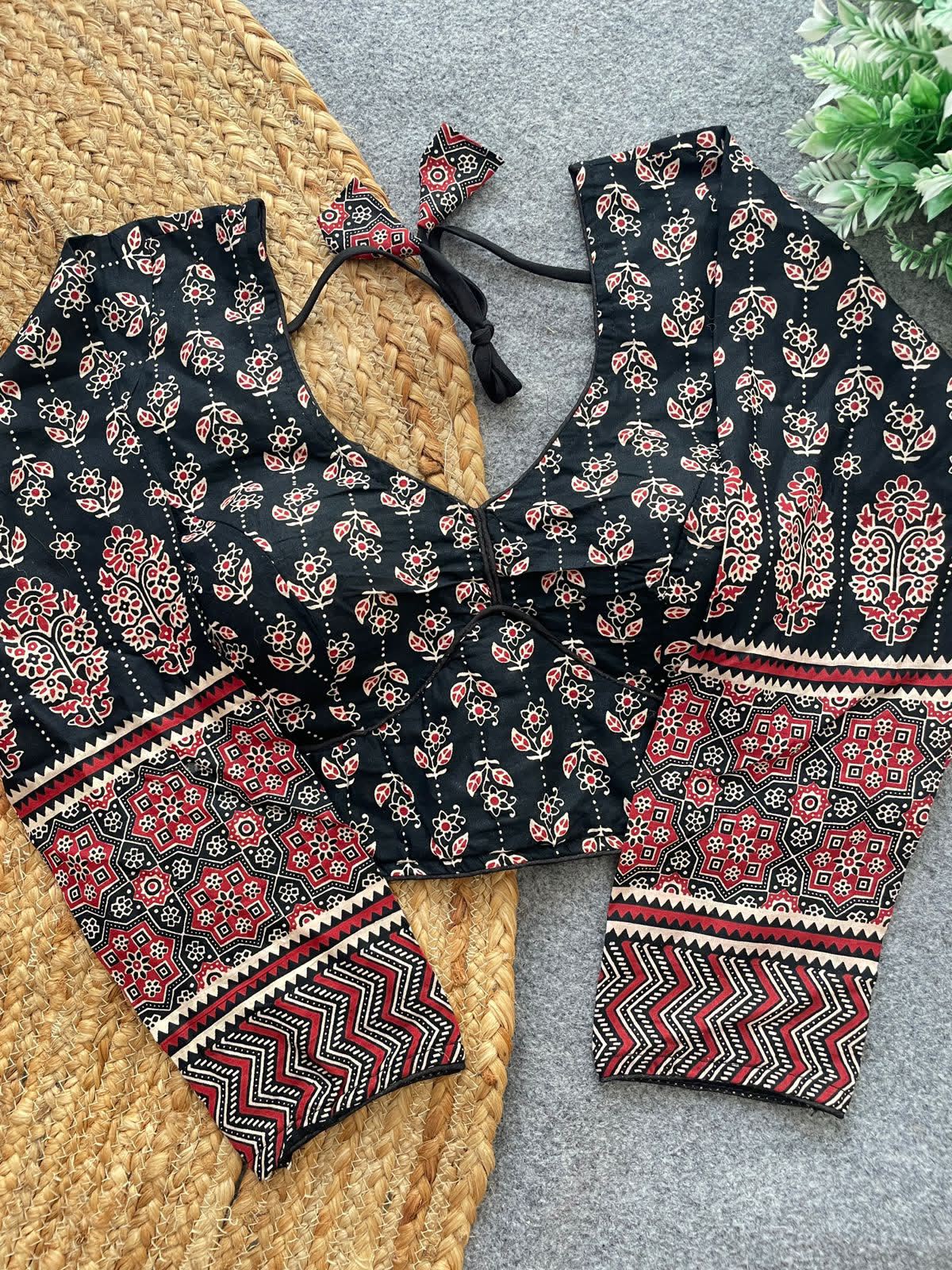 Design Number 2614 Ajrakh Cotton Galaxy Blouse - view 3