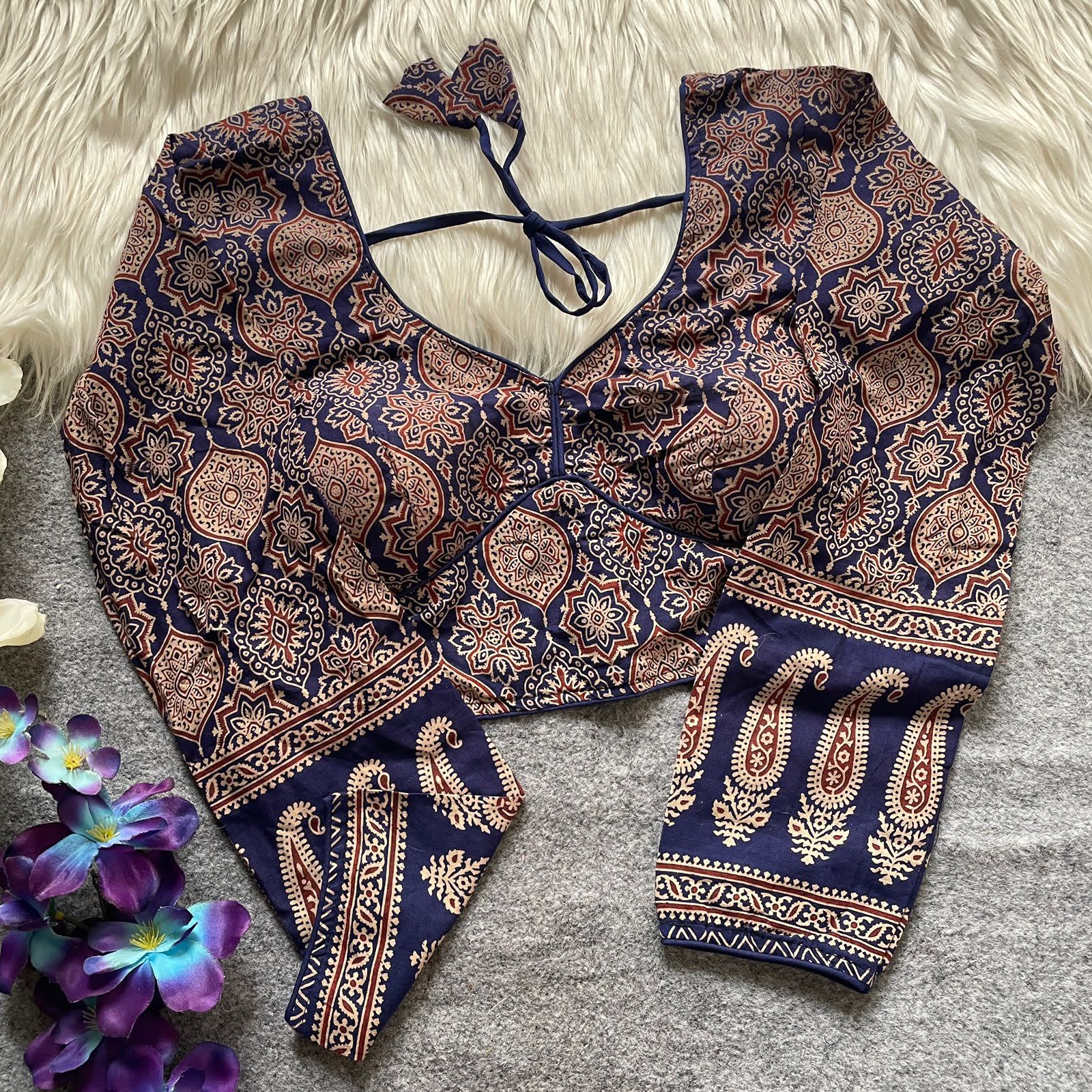 Design Number 2614 Ajrakh Cotton Galaxy Blouse - view 4