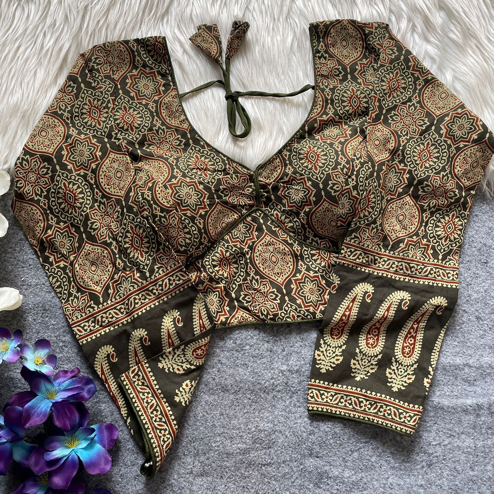 Design Number 2614 Ajrakh Cotton Galaxy Blouse - view 5