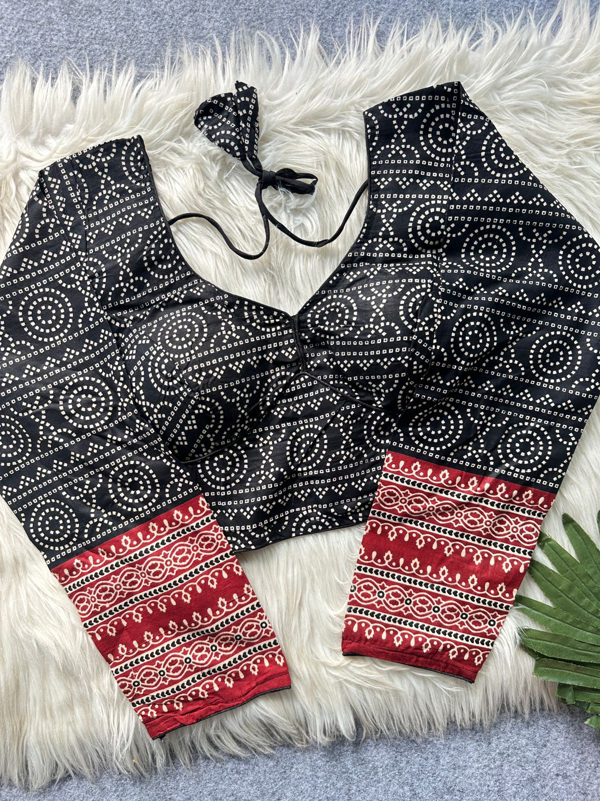 Design Number 2614 Ajrakh Cotton Galaxy Blouse - view 8