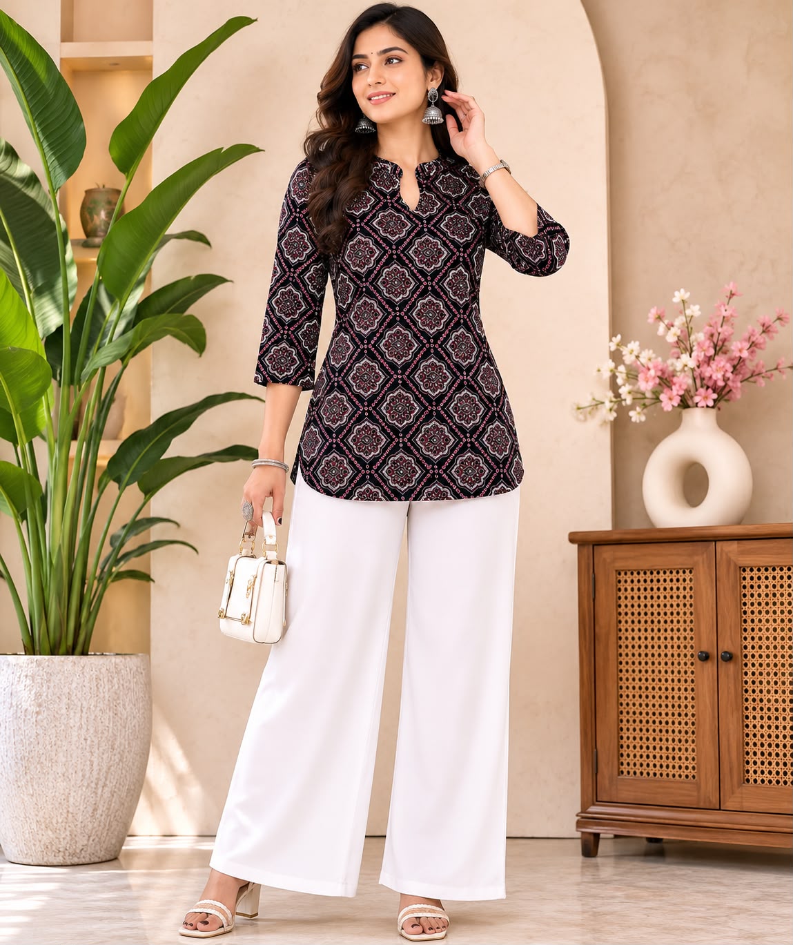 FVD Jalpari Rayon Slub Kurti Pant Set - view 3