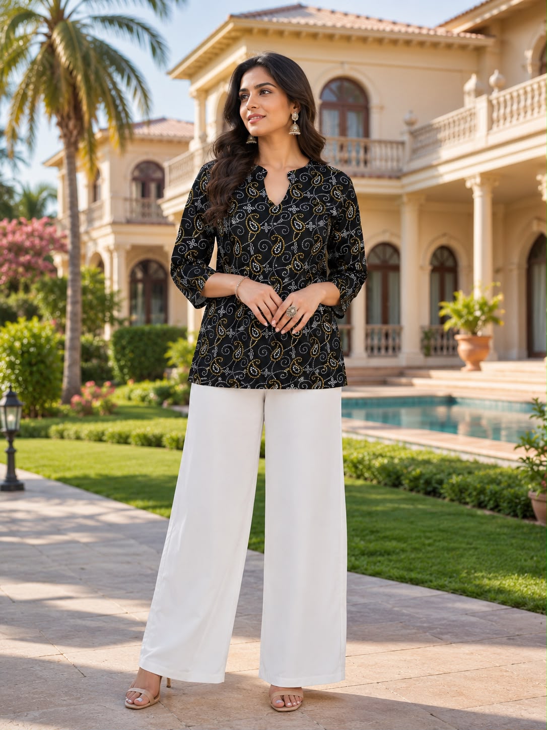 FVD Jalpari Rayon Slub Kurti Pant Set - view 6