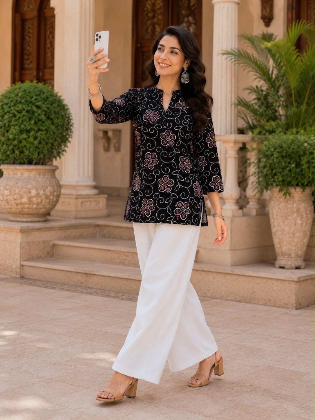 FVD Jalpari Rayon Slub Kurti Pant Set - view 7
