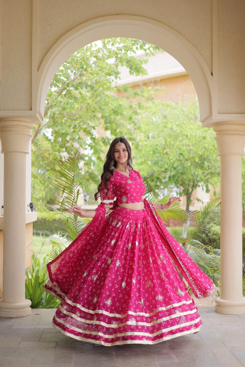 LW 7179 Black Faux Georgette Lehenga Choli - view 4