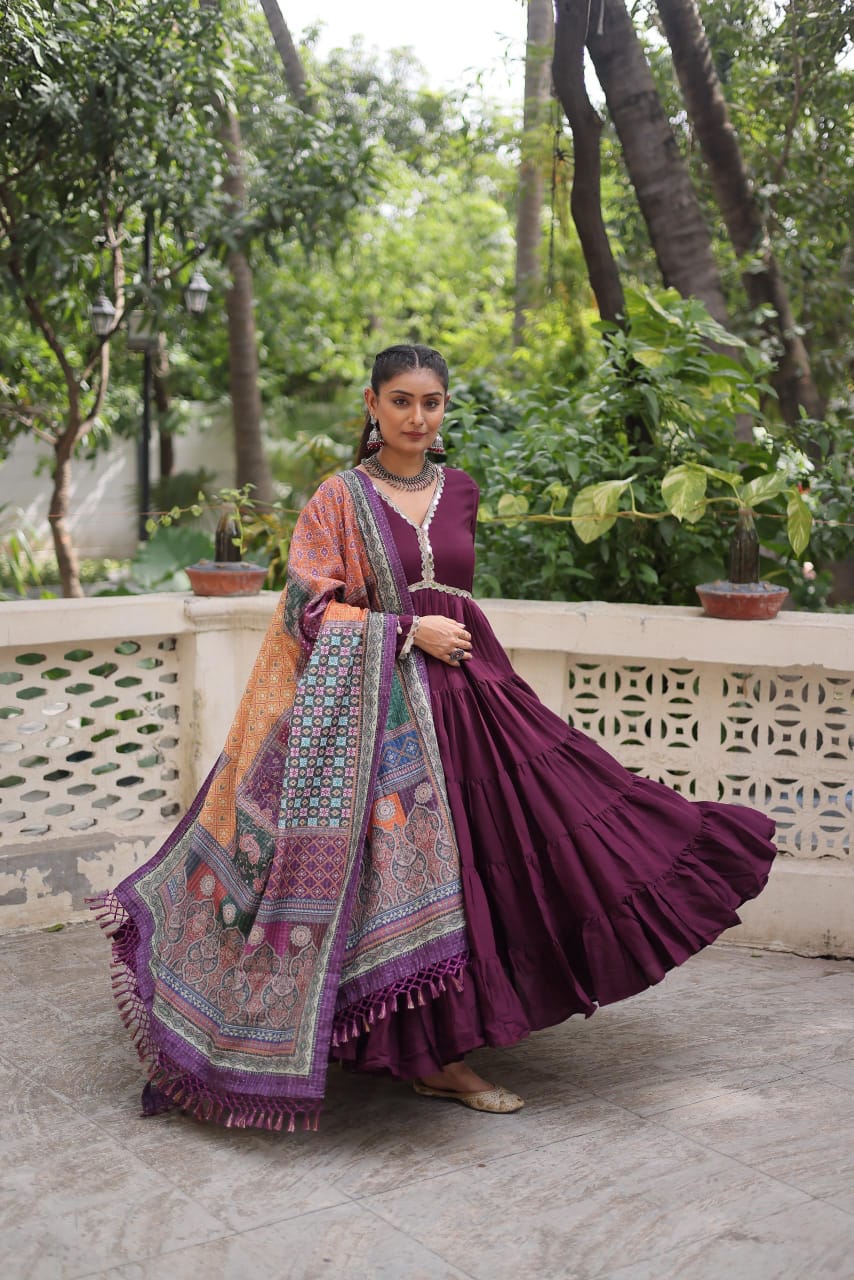 LW 9275 Wine Roman Fabrics Gown - view 2
