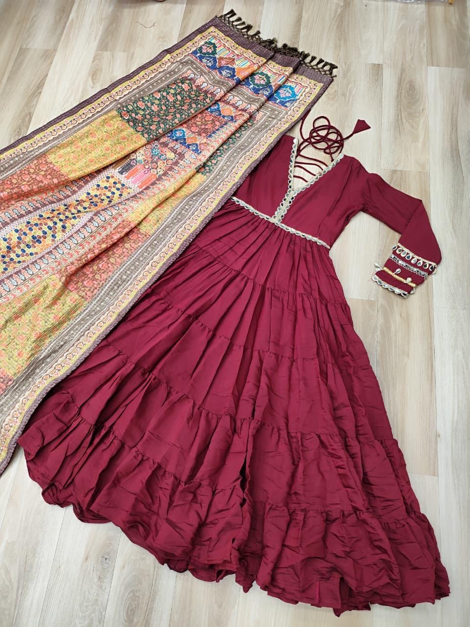 LW 9275 Wine Roman Fabrics Gown - view 5