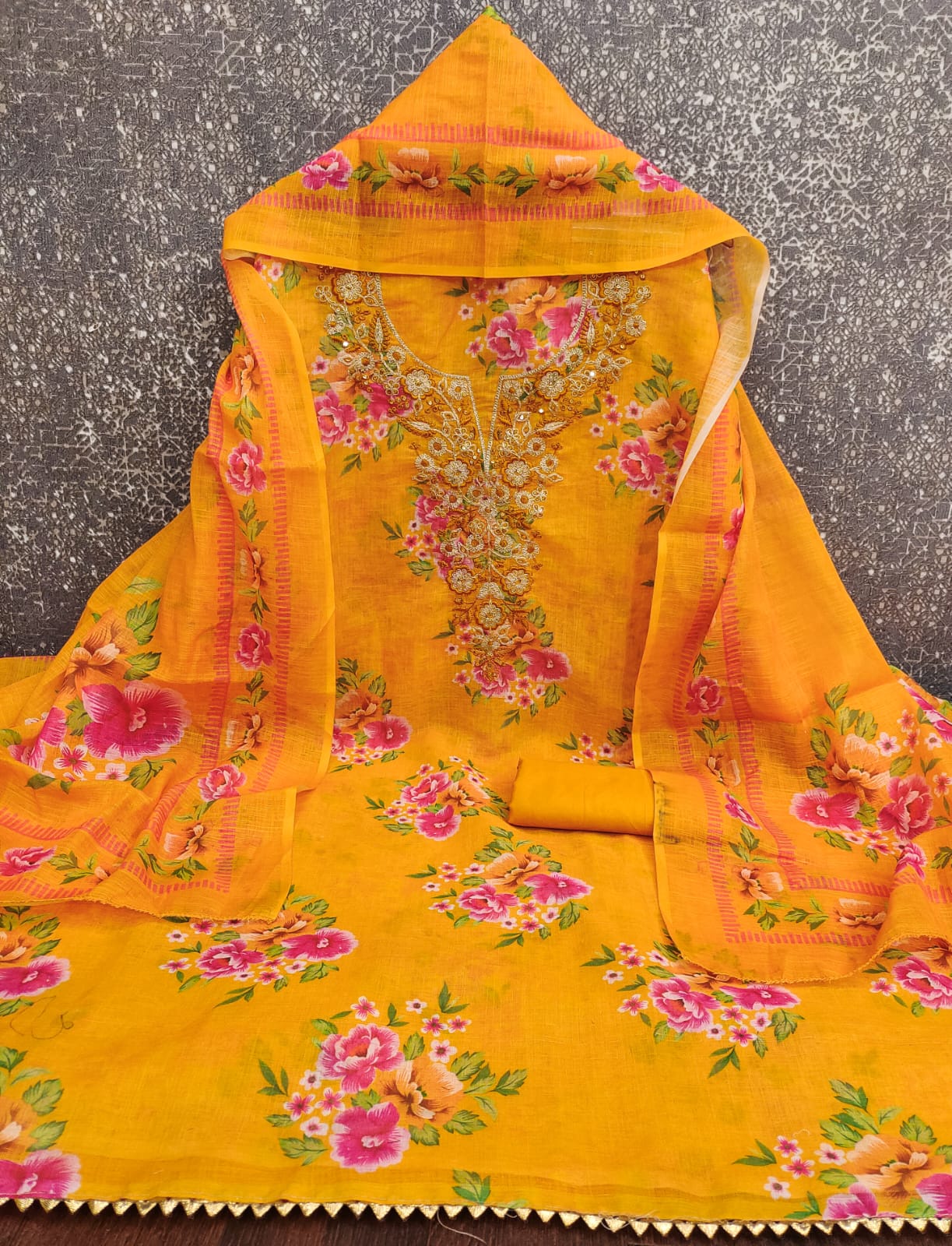 Twinkle Linen Cotton Dress Materials - view 3
