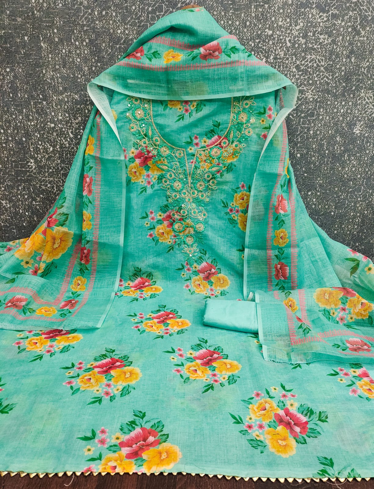 Twinkle Linen Cotton Dress Materials - view 4