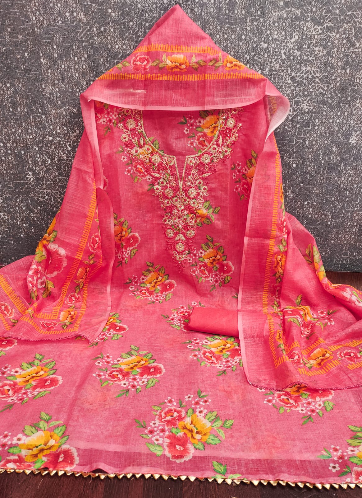 Twinkle Linen Cotton Dress Materials - view 5