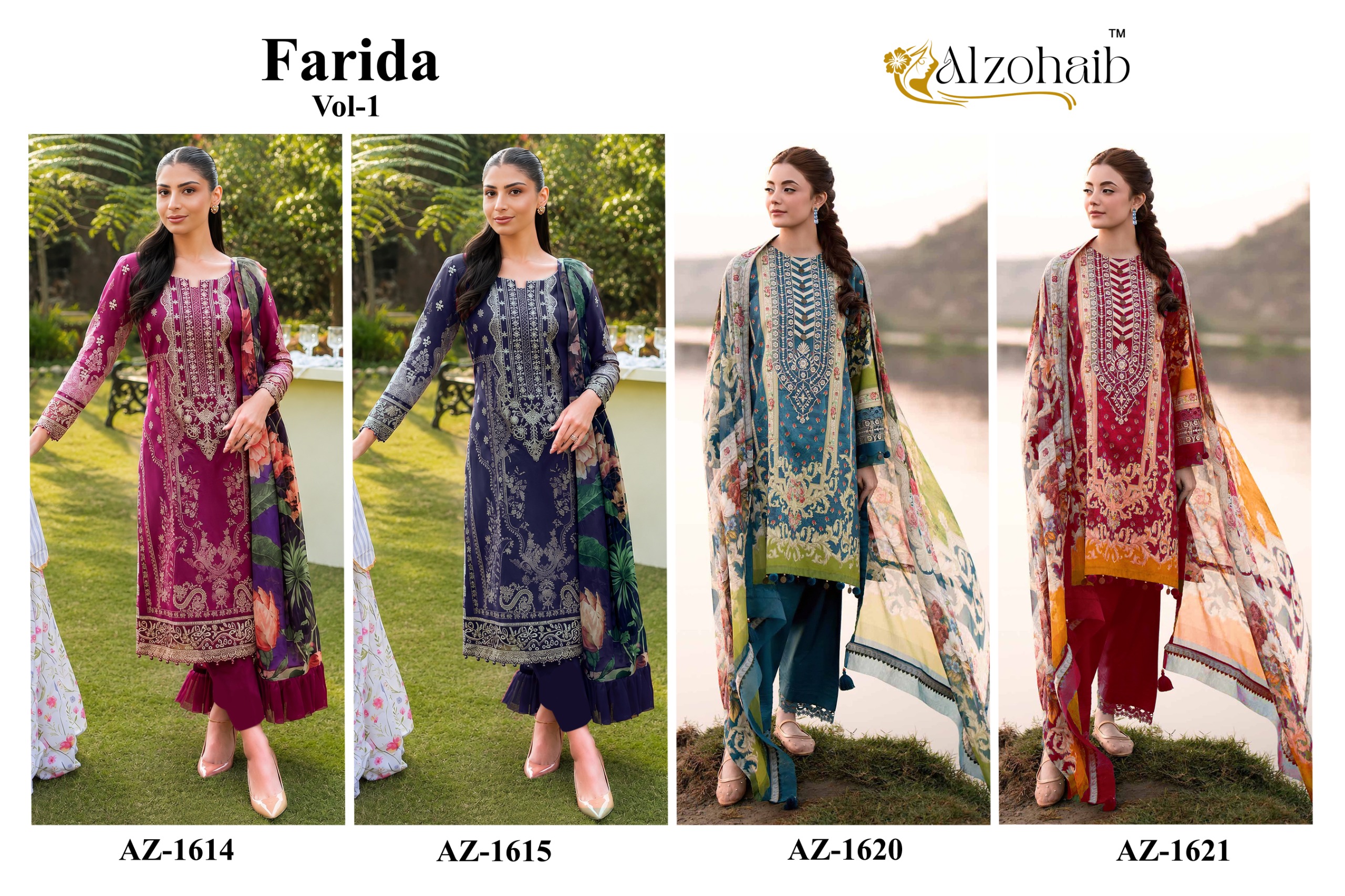 Alzohaib Az 1614 Pure Cotton Pakistani Suits - view 5