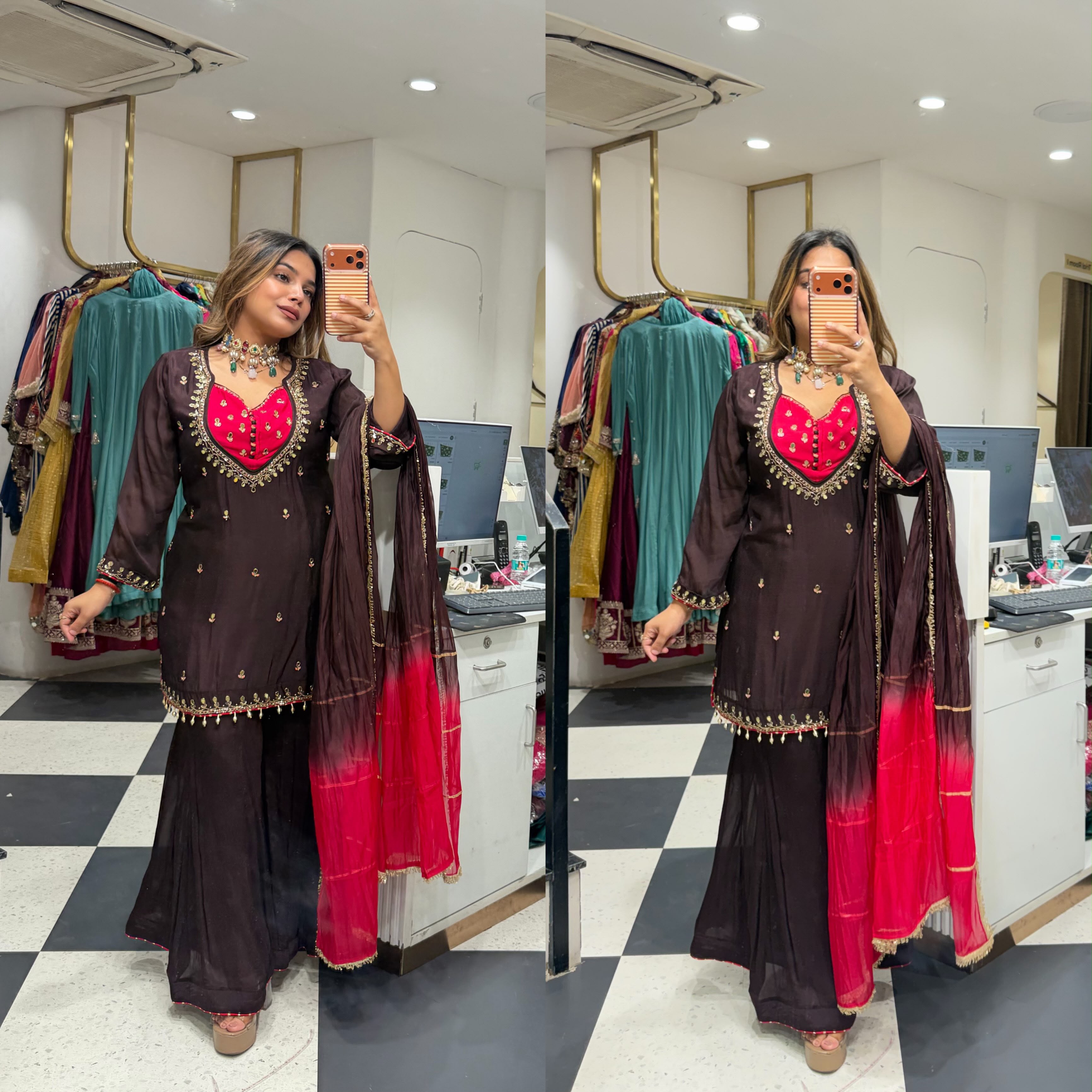 ZSR 3188 French Crap Readymade Dress - view 2