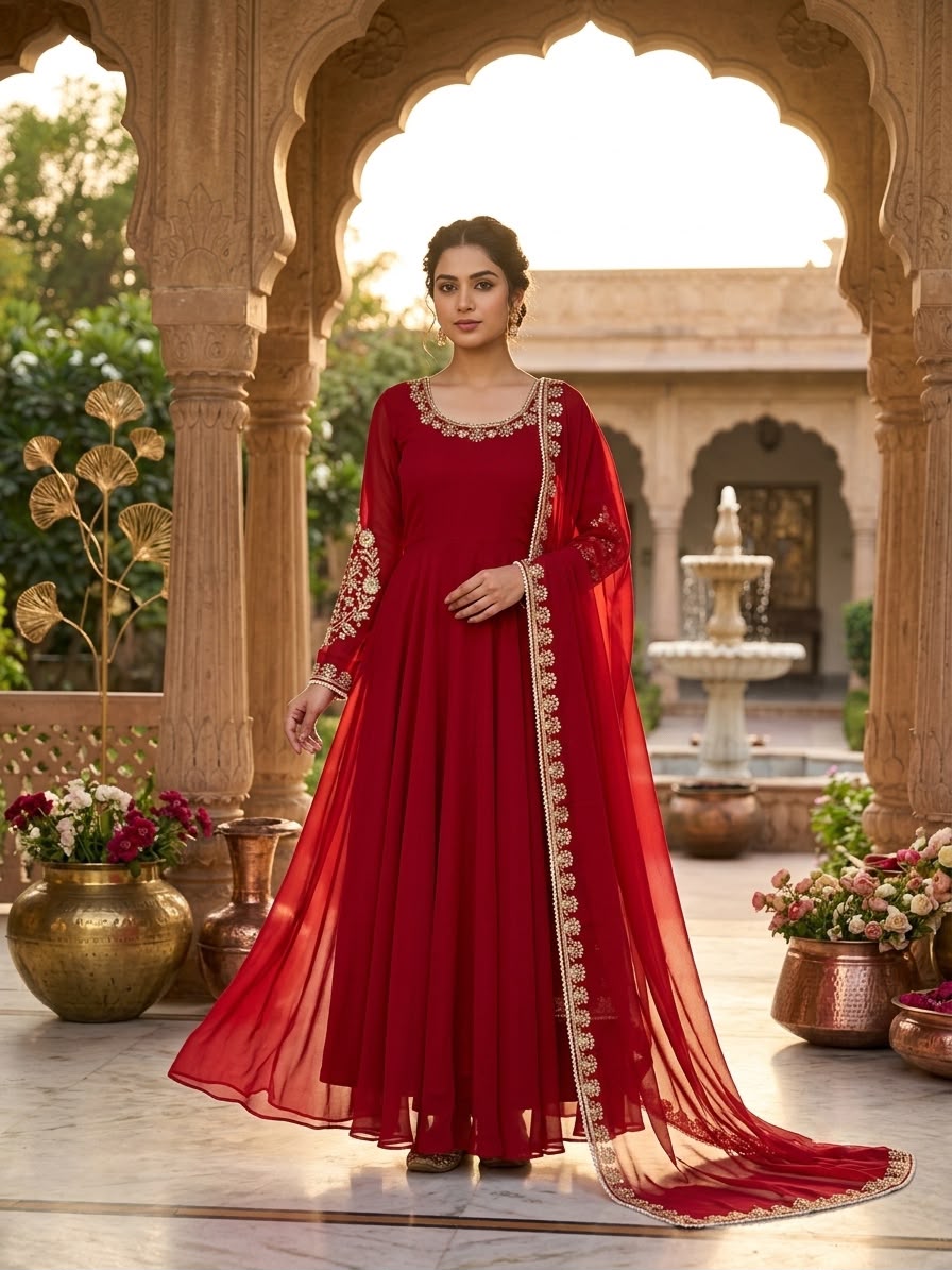 ZSR 3191 Fox Georgette Readymade Dress - view 3