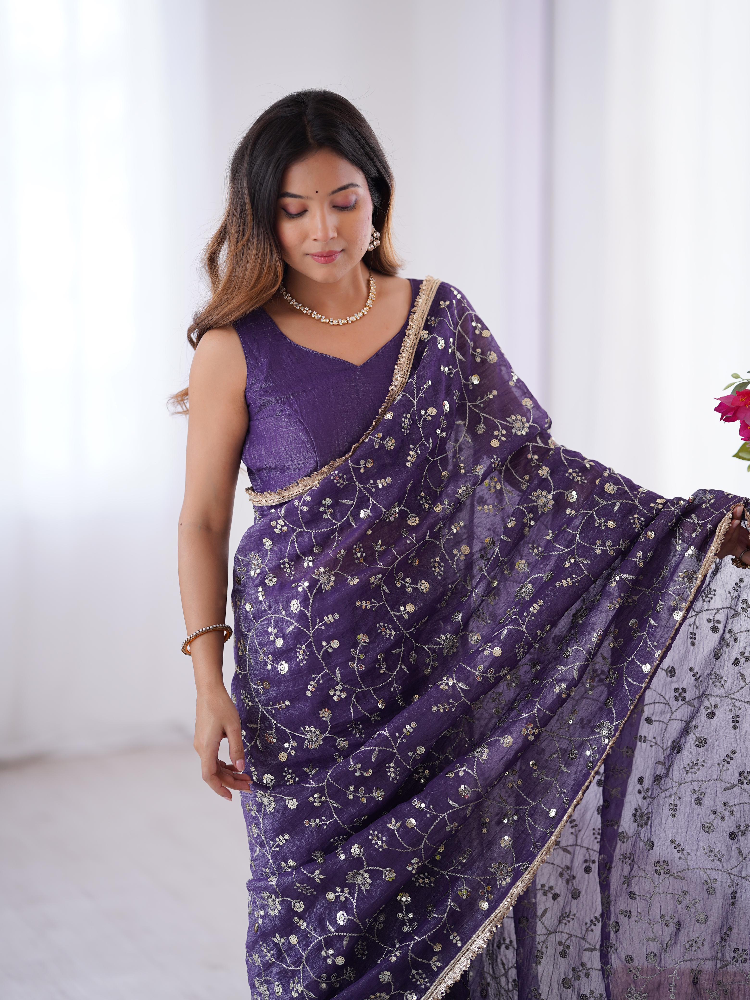 SRK 5296 Crunchy Silk Sarees Design - view 2