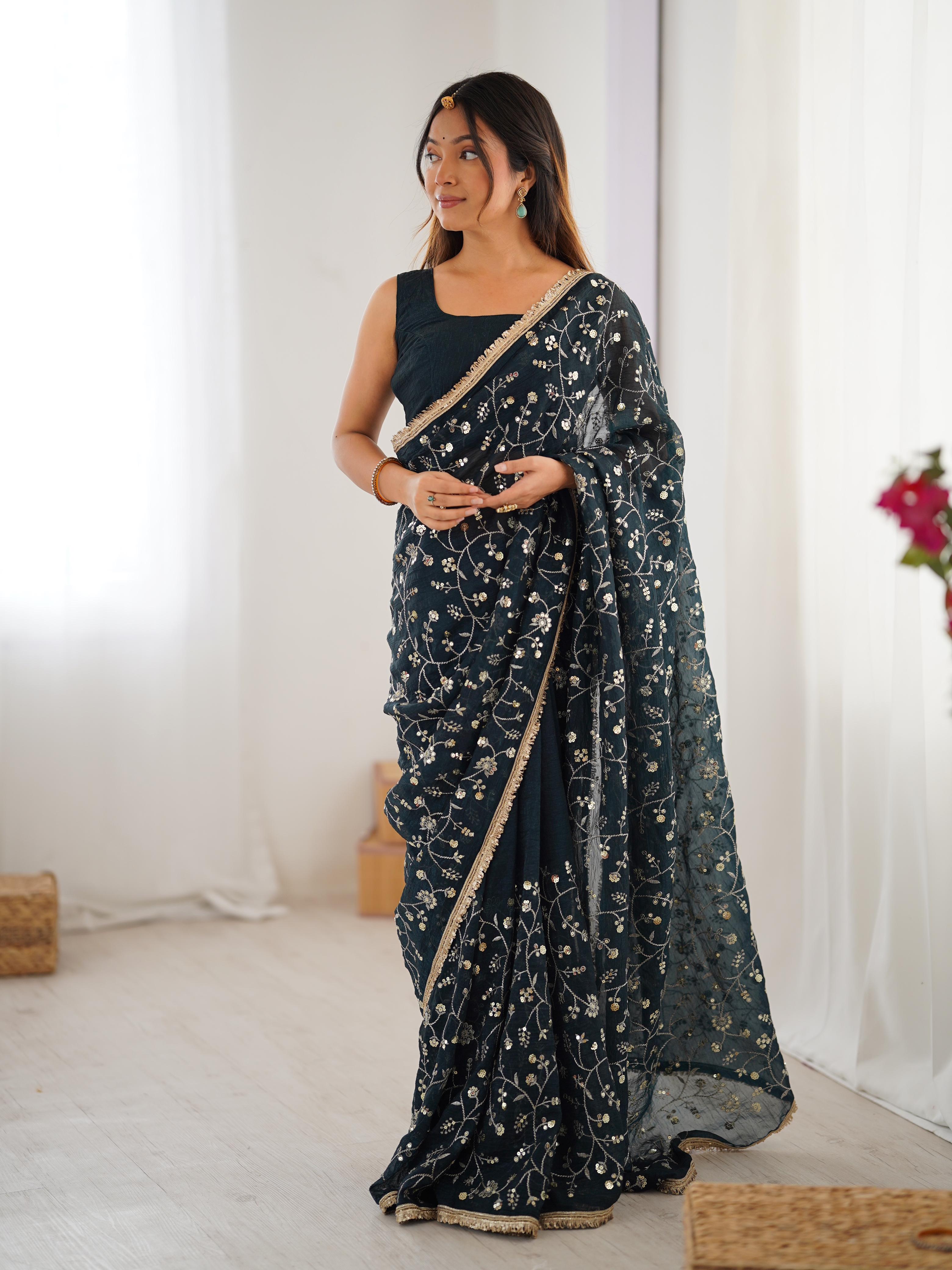 SRK 5296 Crunchy Silk Sarees Design - view 3