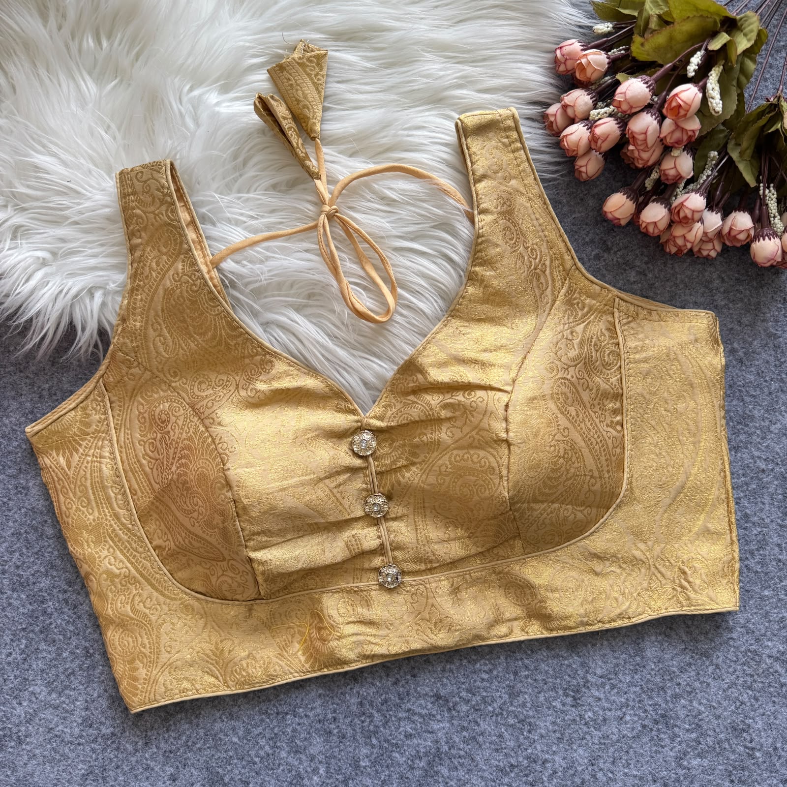 Bollywood Pure Banarasi Silk Blouse - view 11