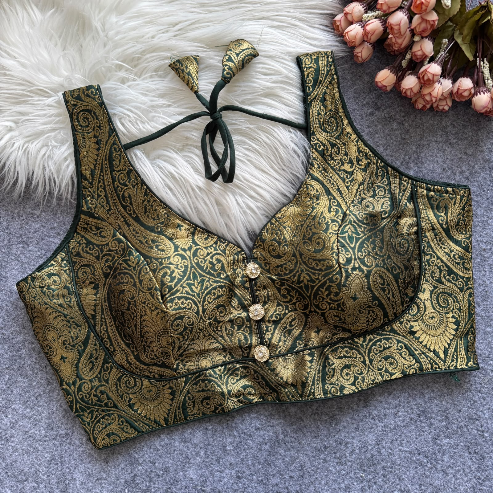 Bollywood Pure Banarasi Silk Blouse - view 14