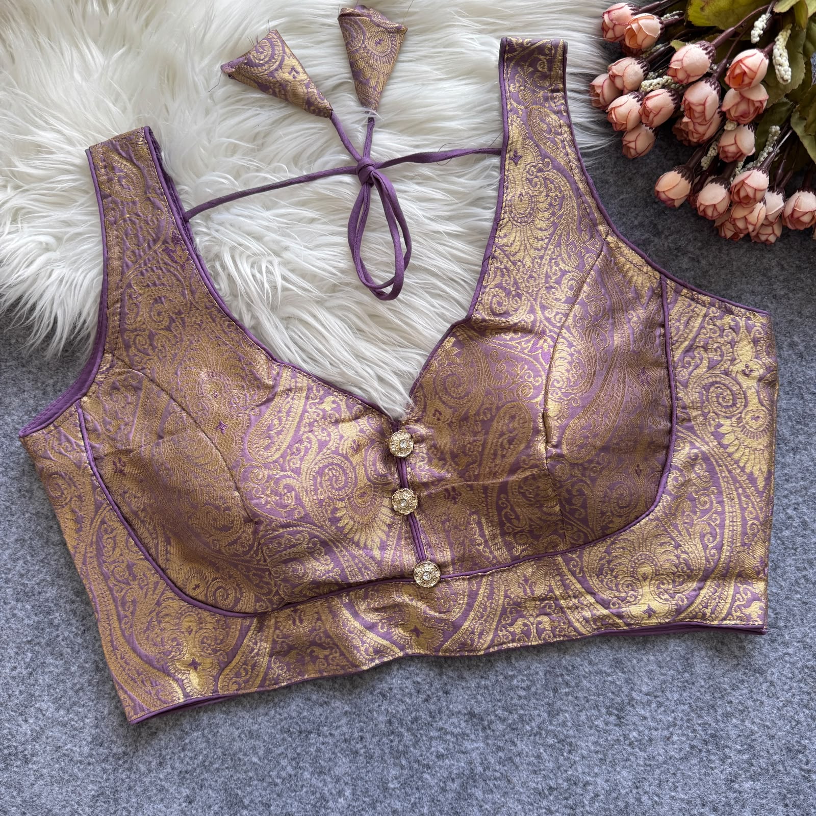 Bollywood Pure Banarasi Silk Blouse - view 15