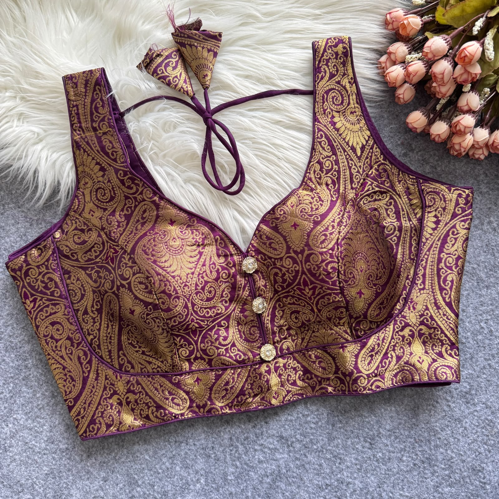 Bollywood Pure Banarasi Silk Blouse - view 2