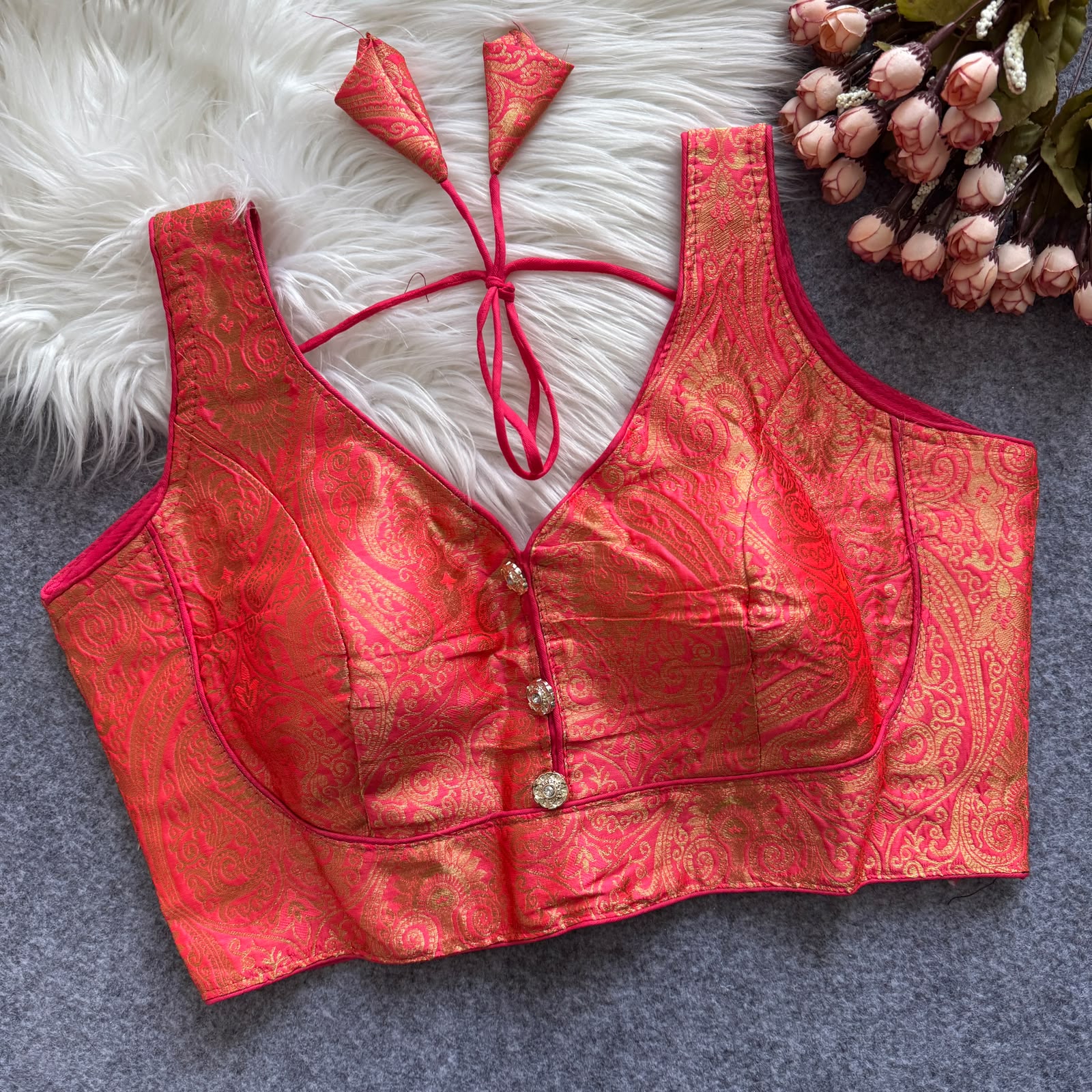 Bollywood Pure Banarasi Silk Blouse - view 4