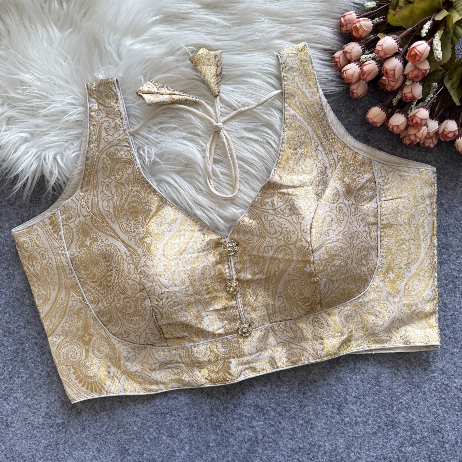 Bollywood Pure Banarasi Silk Blouse - view 5