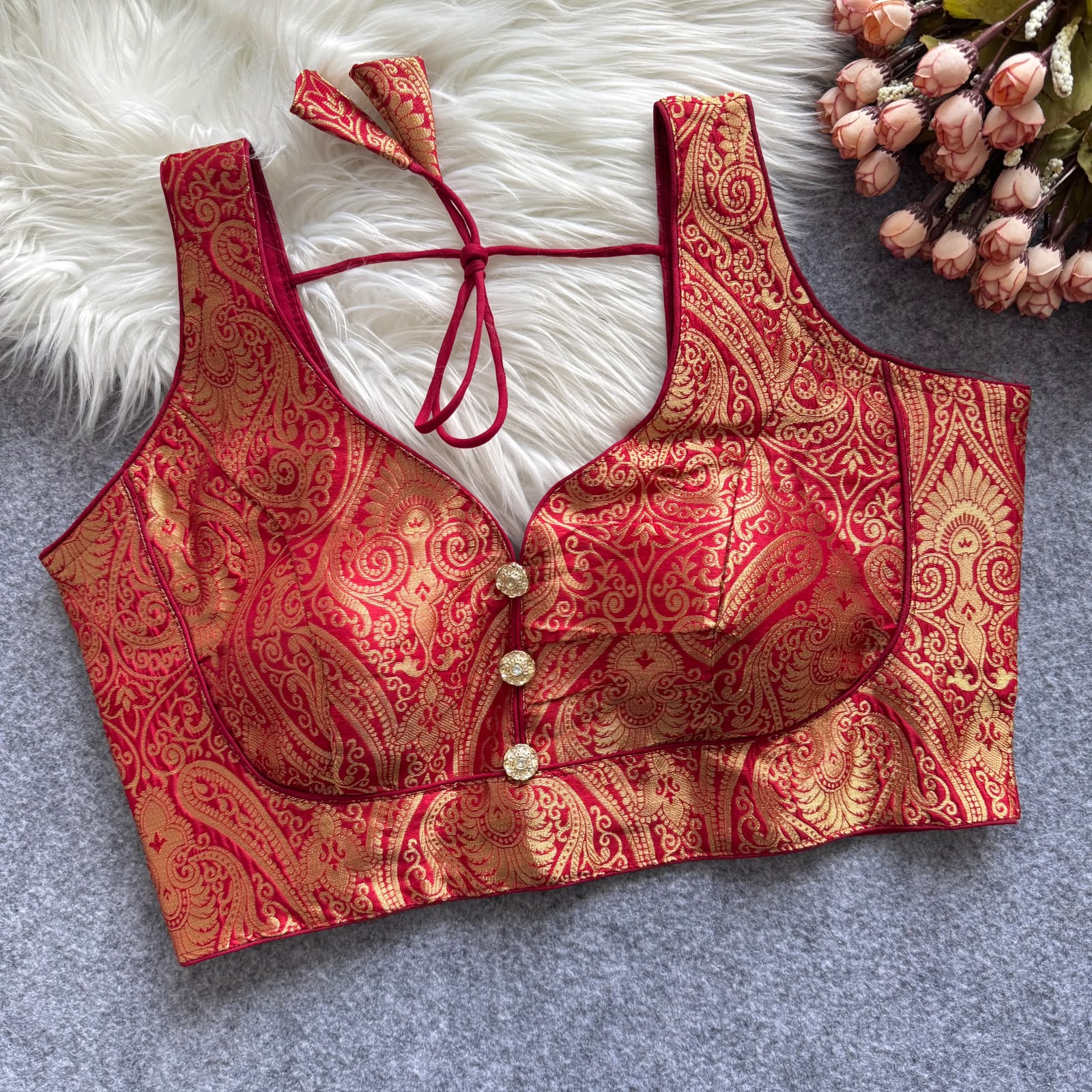 Bollywood Pure Banarasi Silk Blouse - view 6