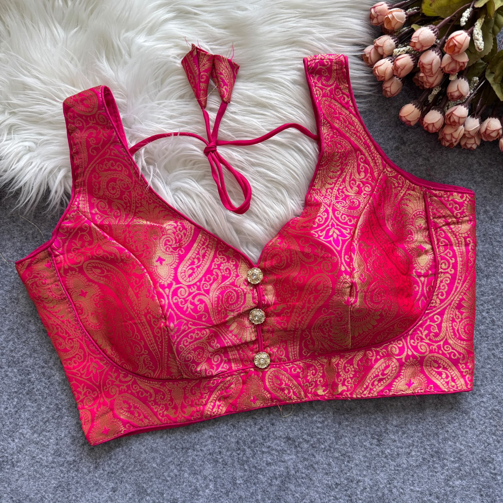 Bollywood Pure Banarasi Silk Blouse - view 8
