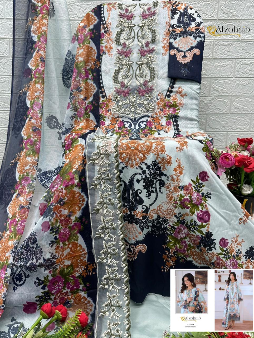 Dear Az 1526 1527 1528 1529 Pure Cotton Pakistani Suits
