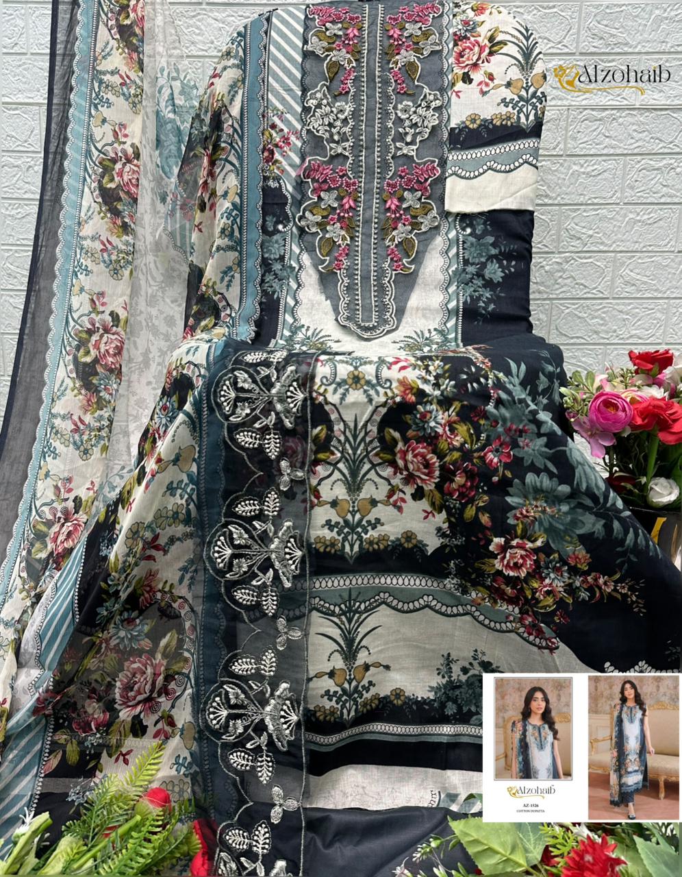 Dear Az 1526 1527 1528 1529 Pure Cotton Pakistani Suits - view 2