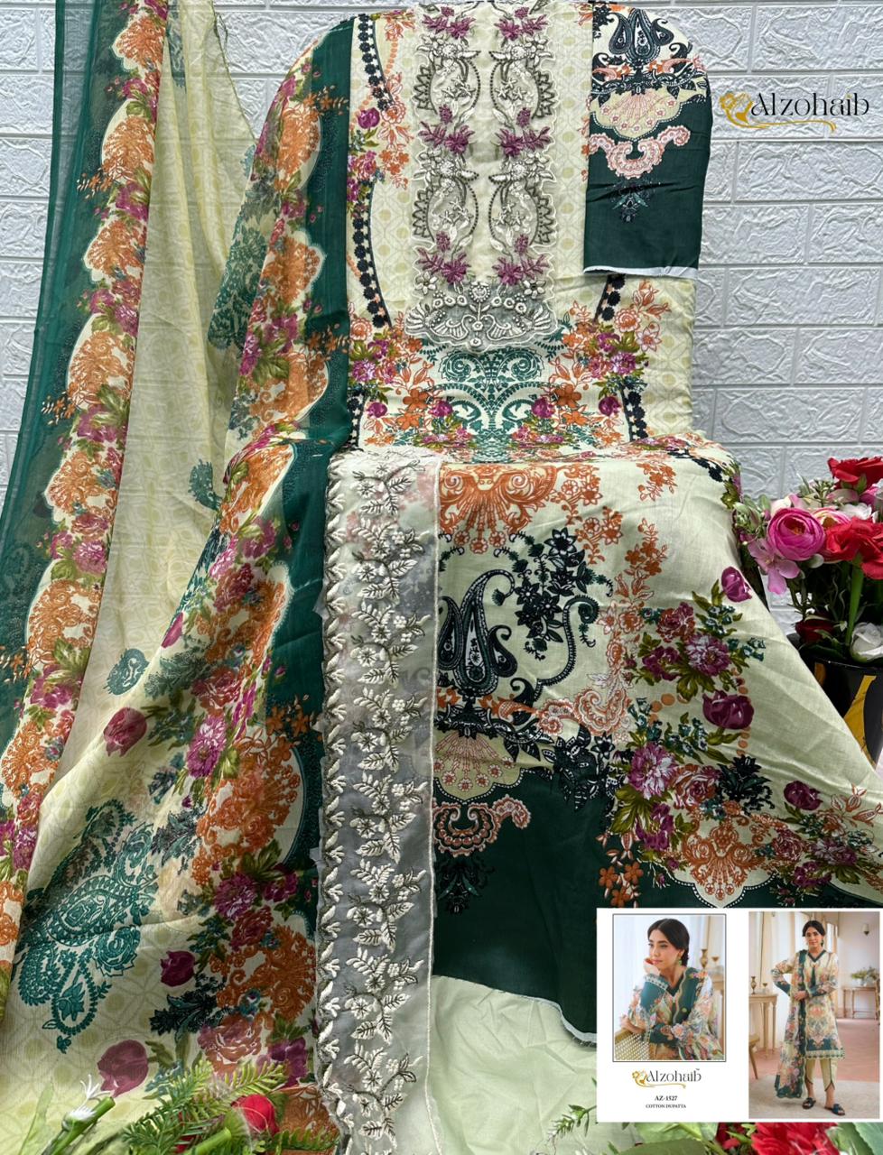 Dear Az 1526 1527 1528 1529 Pure Cotton Pakistani Suits - view 3