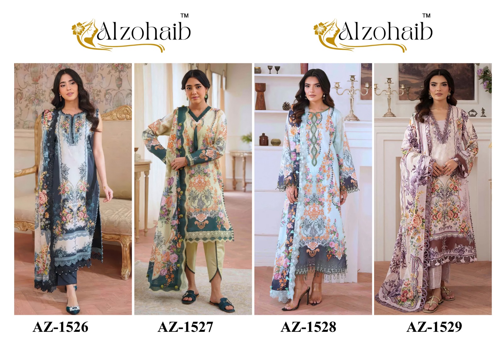 Dear Az 1526 1527 1528 1529 Pure Cotton Pakistani Suits - view 5