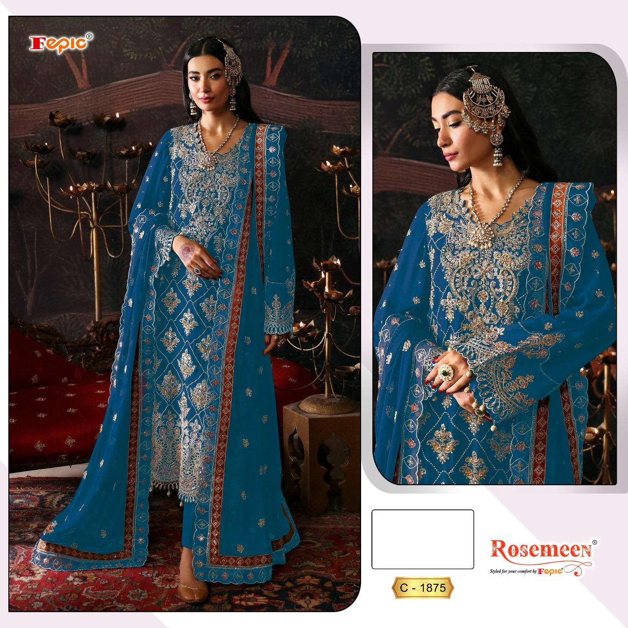 Fepic Rosemeen C 1875 Chinon Pakistani Suits