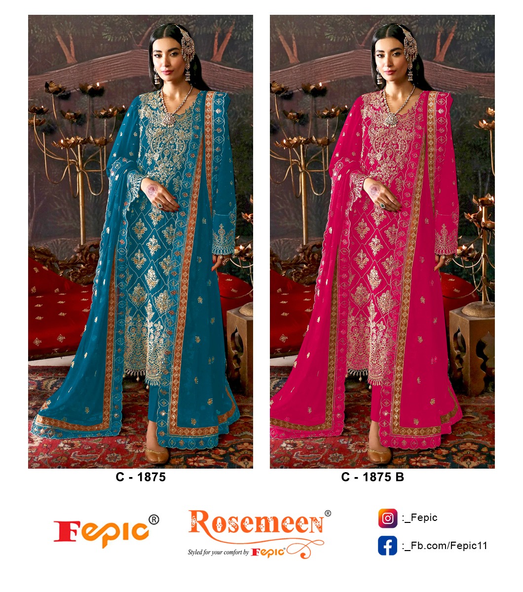 Fepic Rosemeen C 1875 Chinon Pakistani Suits - view 3