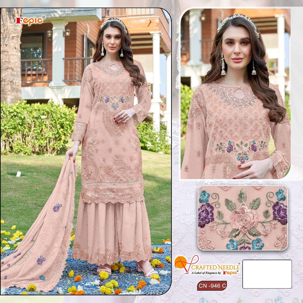 Fepic Cn 946 Organza Pakistani Suits