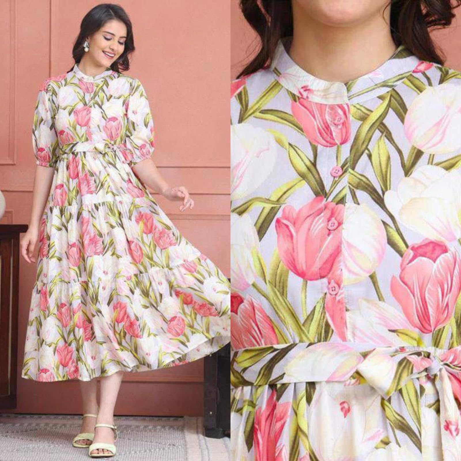 FVD Chandramukhi Yellow Rayon Kurtis - view 3