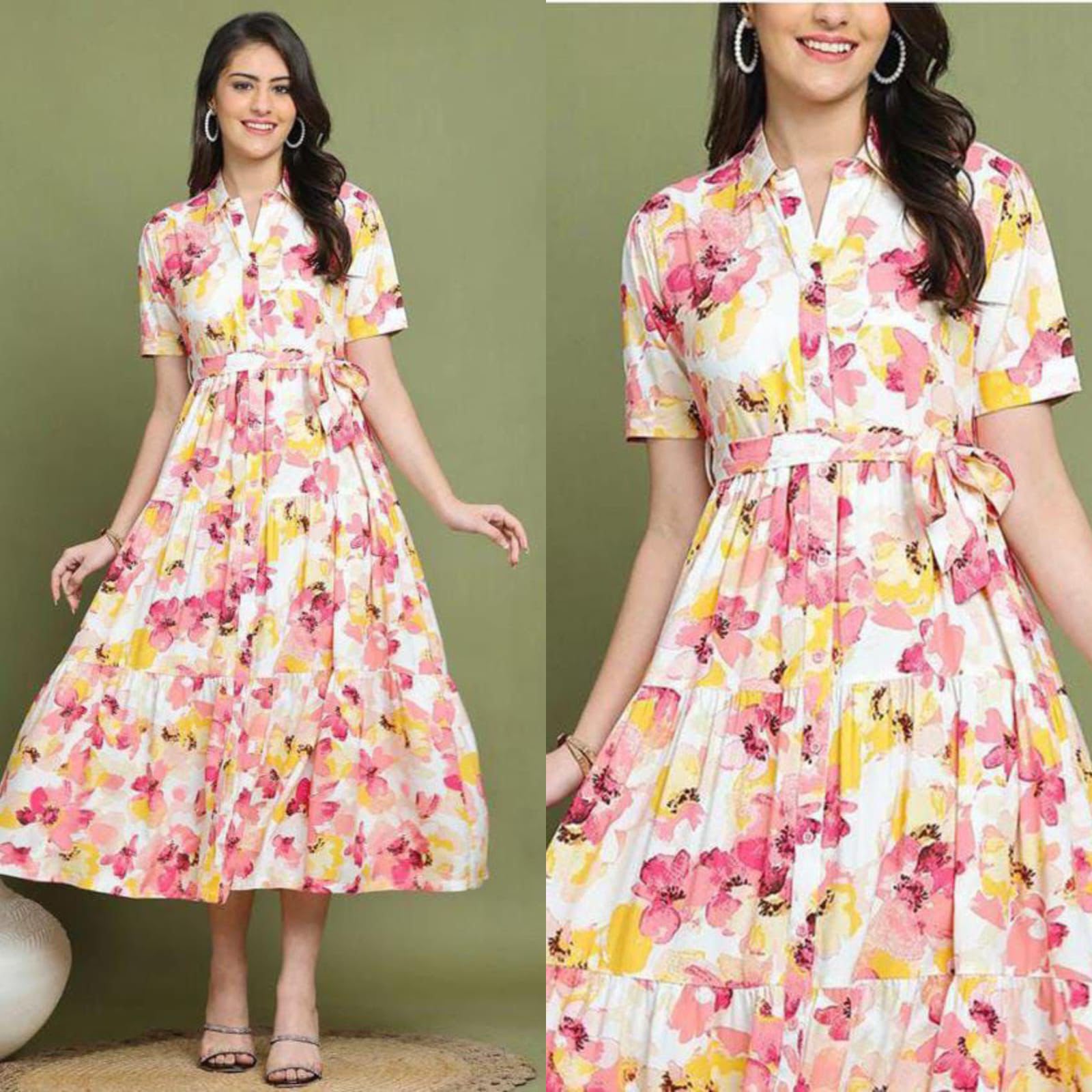 FVD Chandramukhi Yellow Rayon Kurtis - view 6
