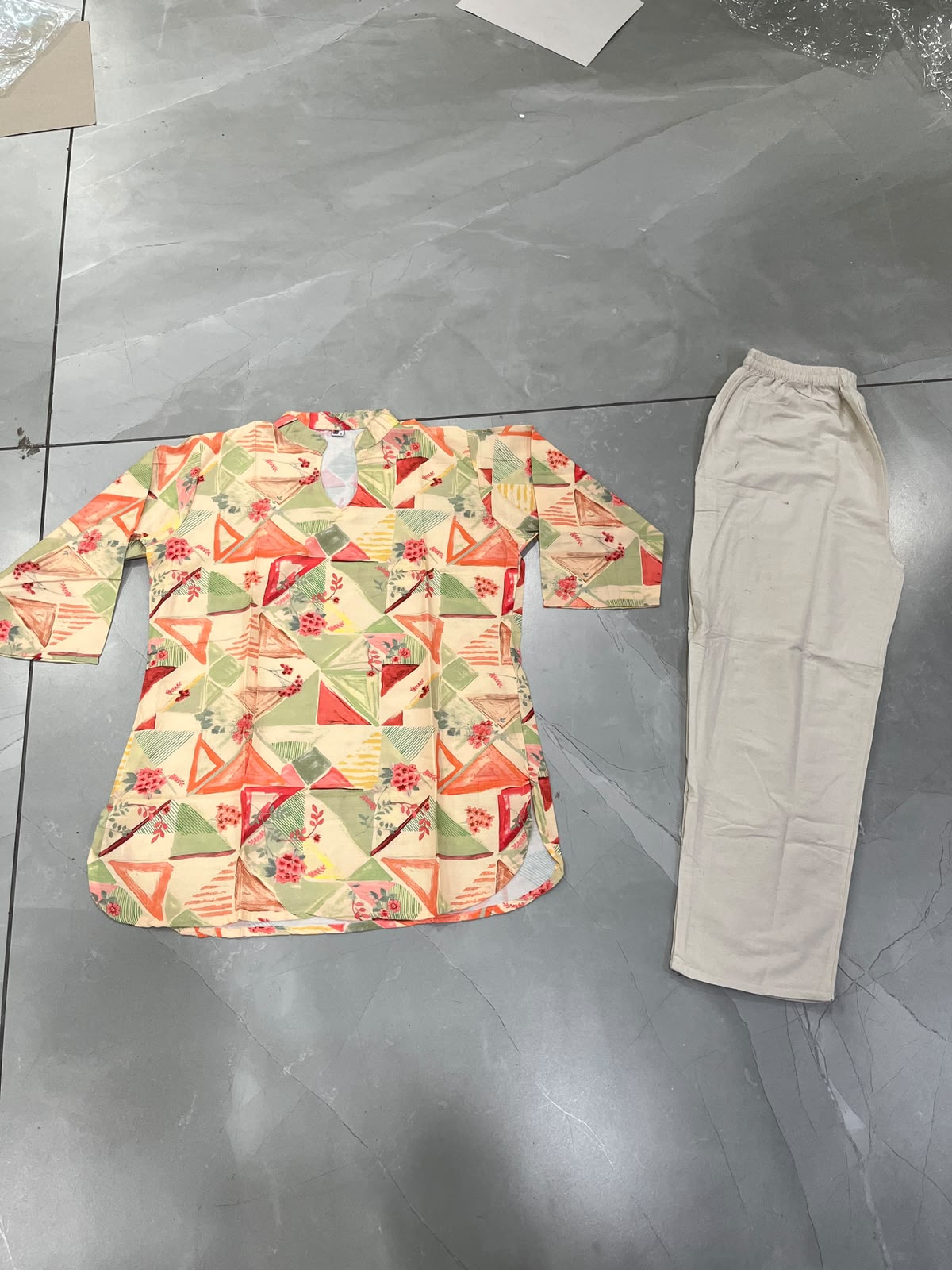 FVD Janvika Rayon Slub Kurti Pant Set - view 2