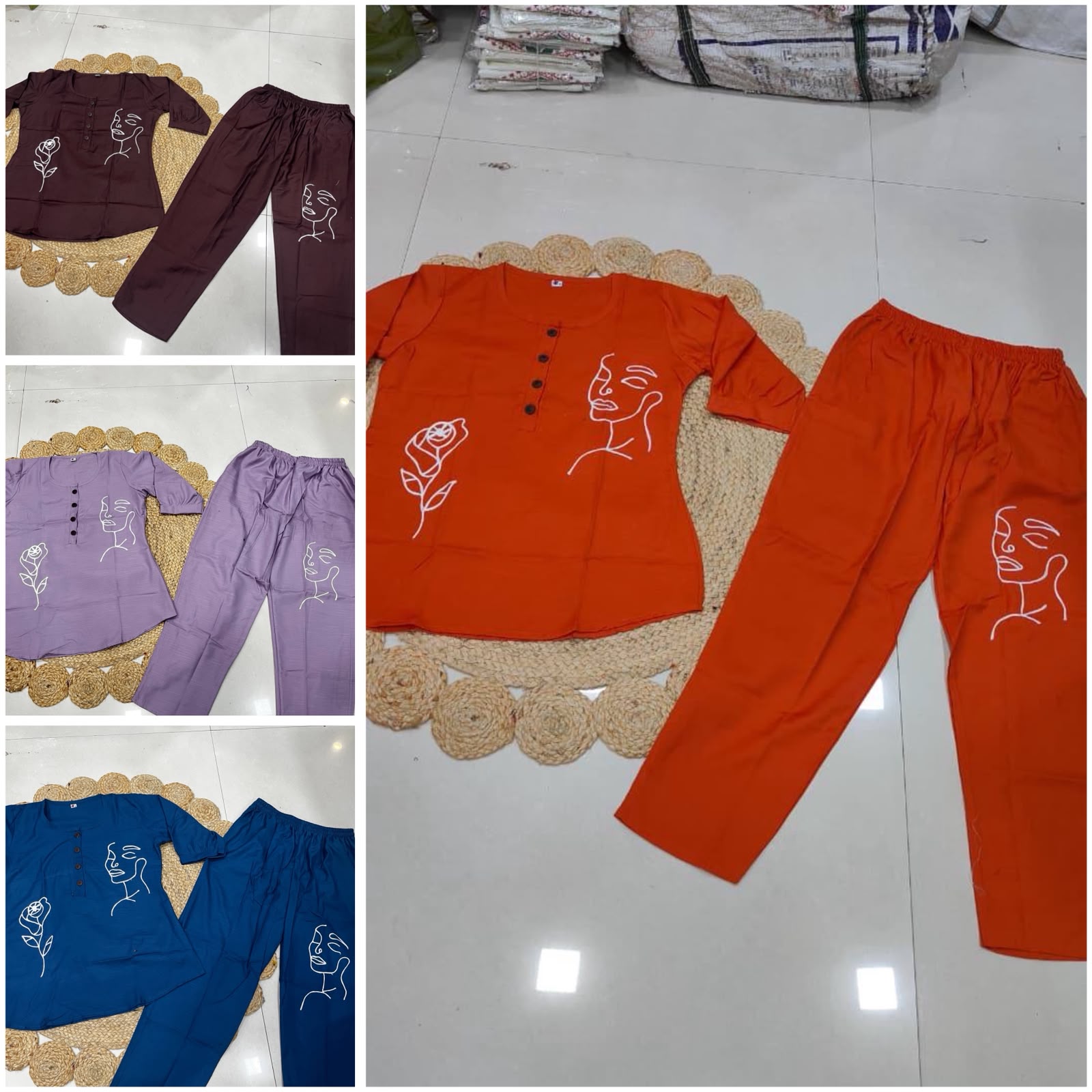 FVD Rozy Rayon Slub Kurti Pant Set - view 5