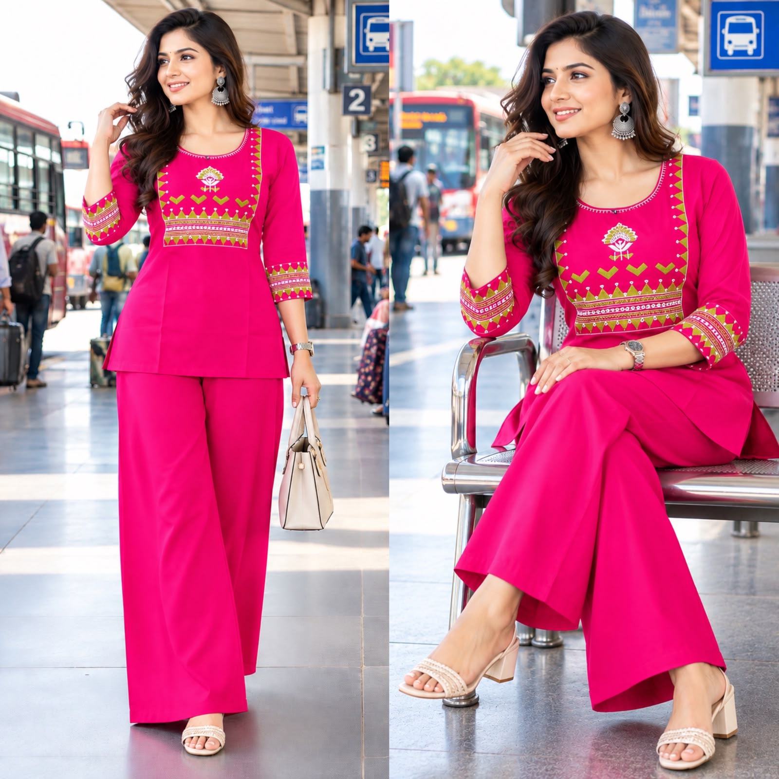 FVD Sultan Dhabu Cotton Kurti Pant Set - view 3