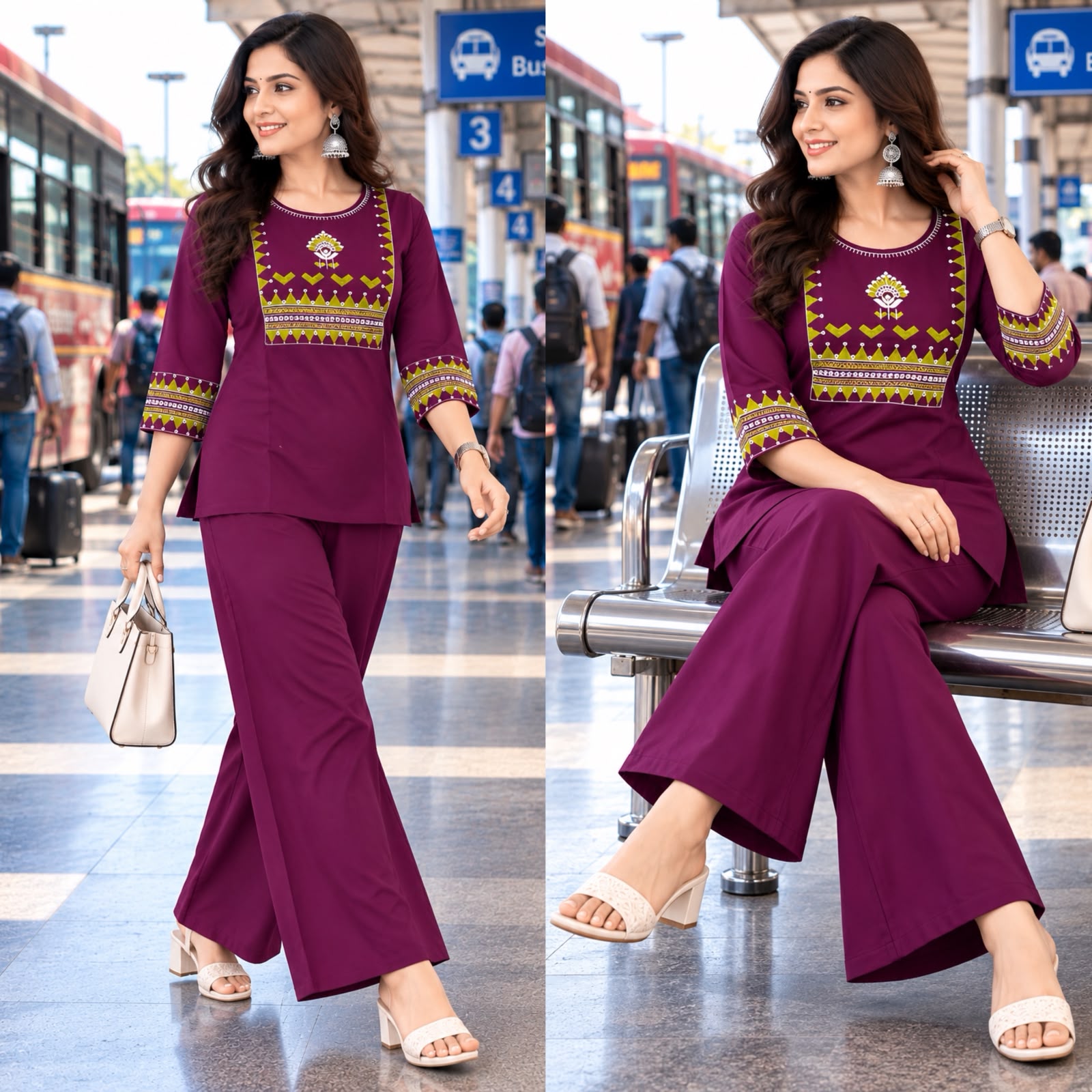 FVD Sultan Dhabu Cotton Kurti Pant Set - view 4