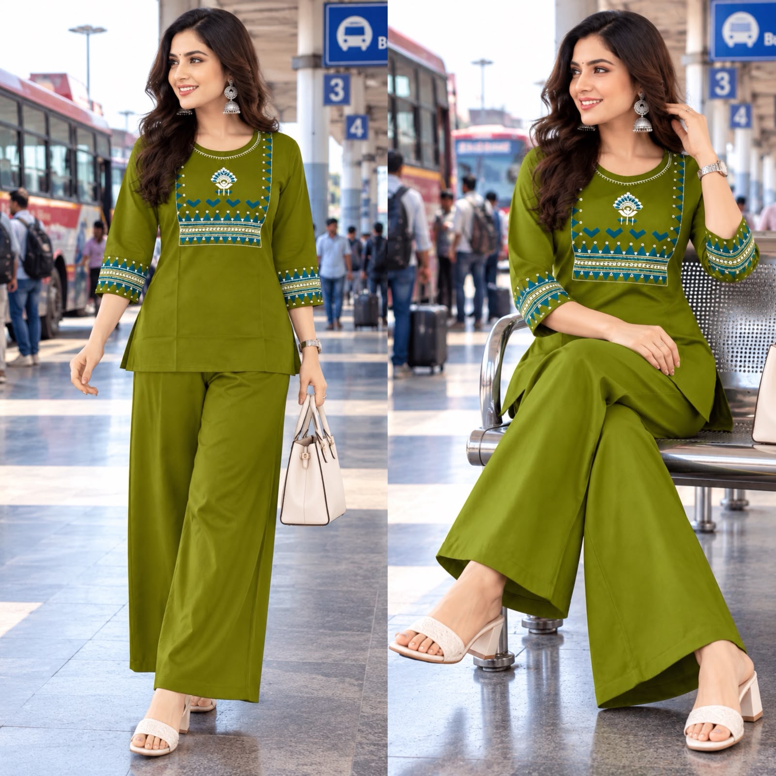 FVD Sultan Dhabu Cotton Kurti Pant Set - view 5